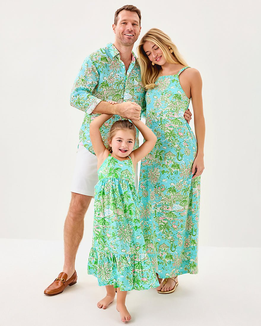 Kyleigh Maxi Dress - Fresh Water Blue Sunbathers Bliss