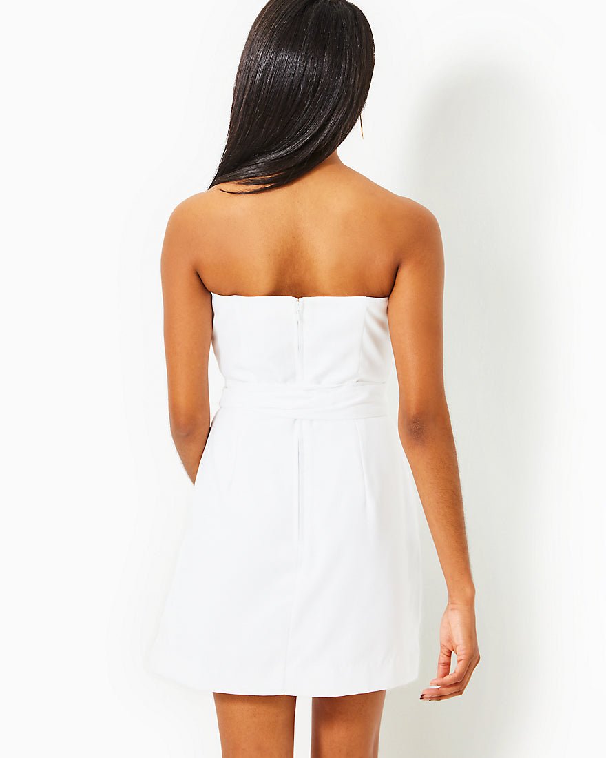 Kylo Strapless Skirted Romper - Resort White - 2