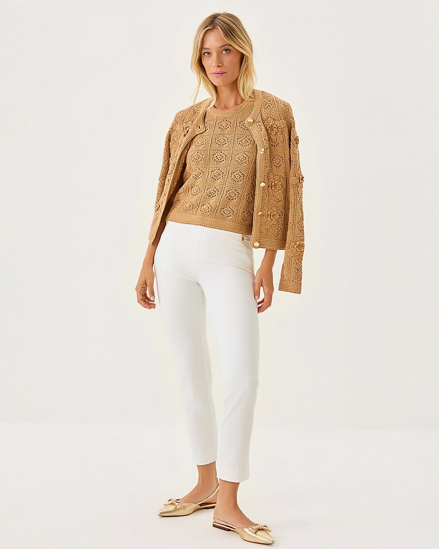 Lenalie Cardigan - Rattan Metallic Garden Crochet