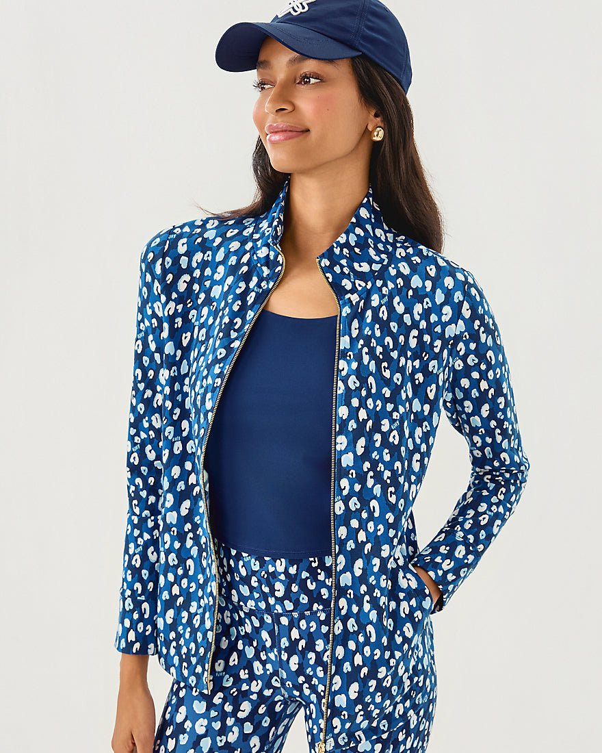 Leona Upf 50 Plus Zip Up Jacket - Starlight Navy Youre An Animal