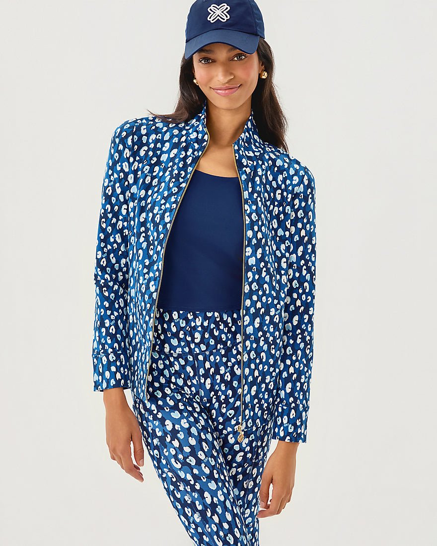 Leona Upf 50 Plus Zip Up Jacket - Starlight Navy Youre An Animal