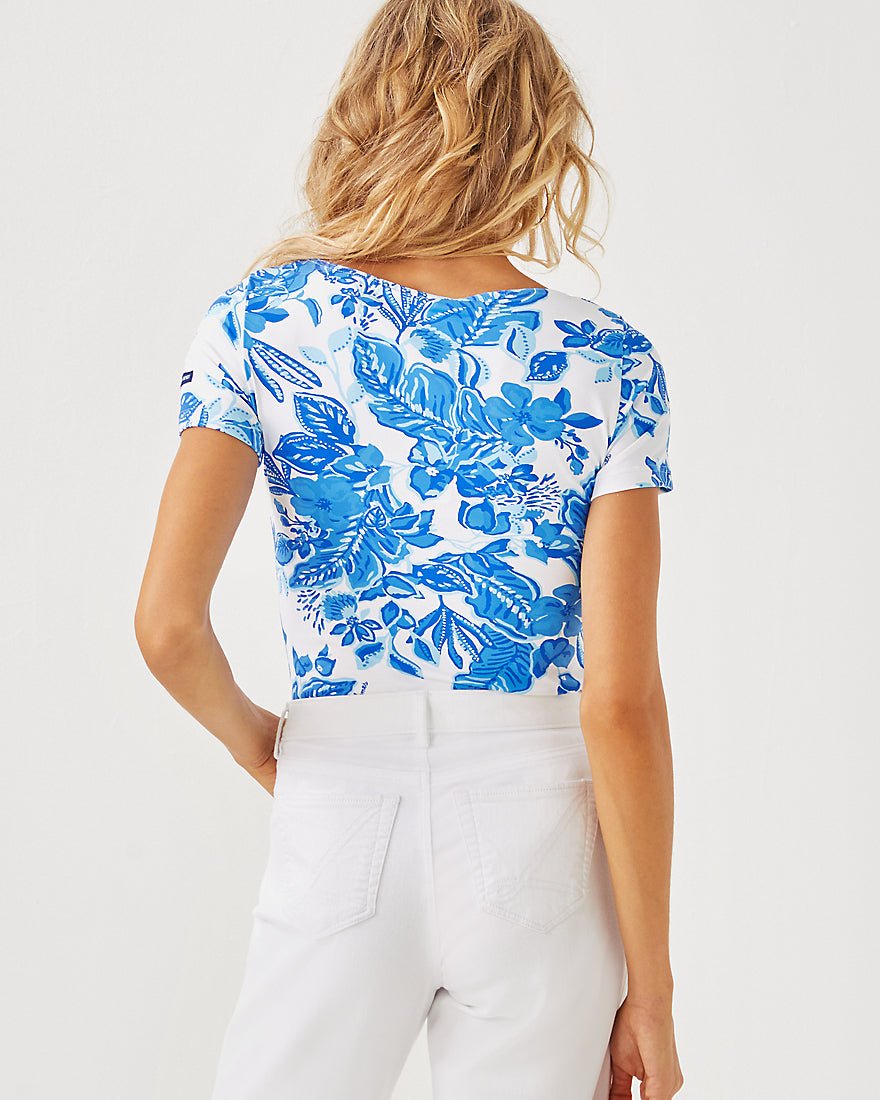 Lilly X Saint James Garde Cote Mc Top - Azure Soleil Allover