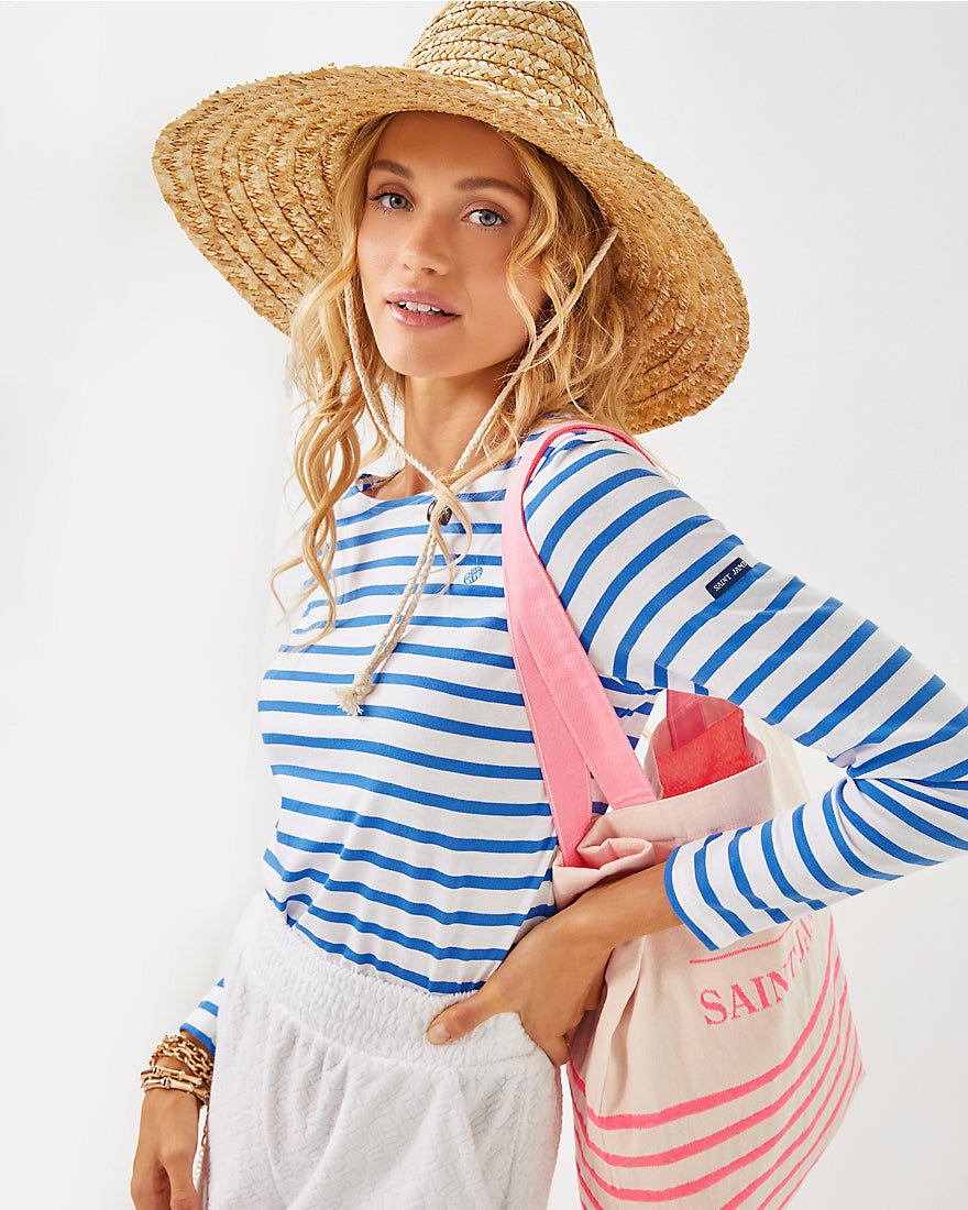 Lilly X Saint James Minquidame Tee - Azure Soleil Stripes