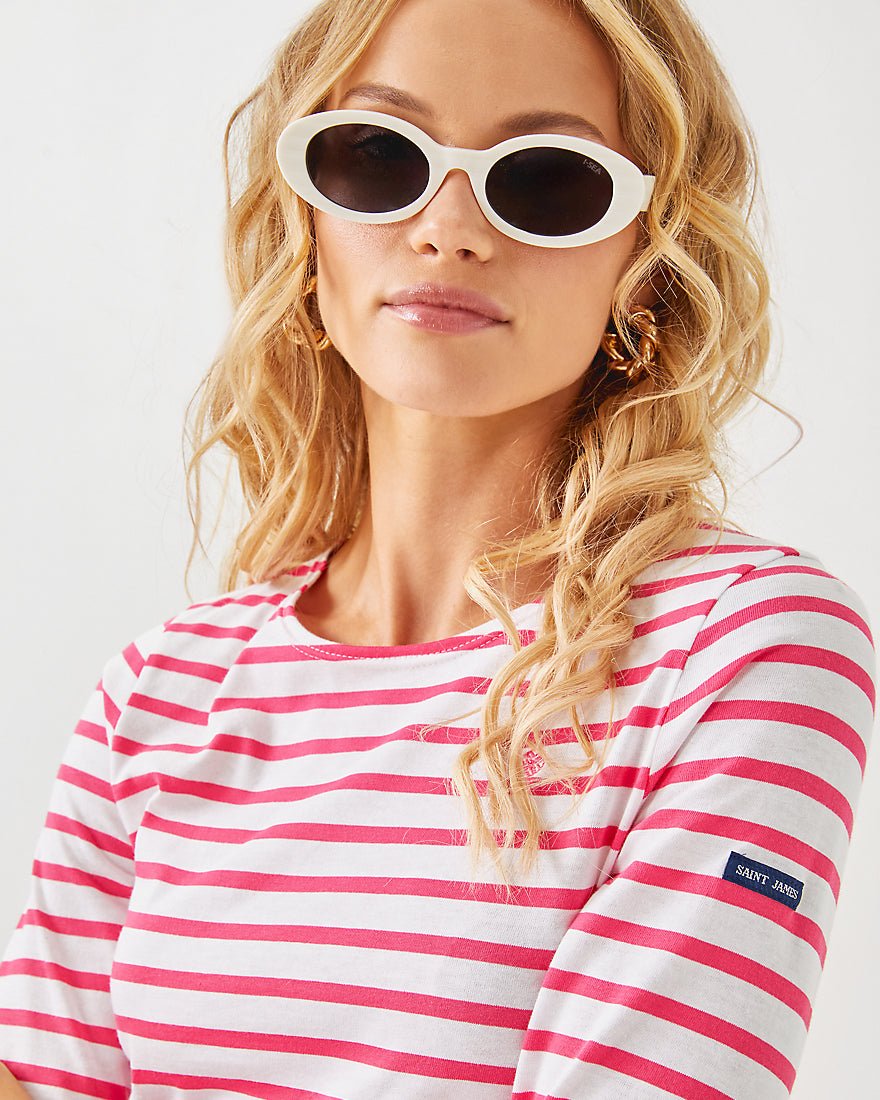 Lilly X Saint James Minquidame Tee - Rose Soleil Stripes