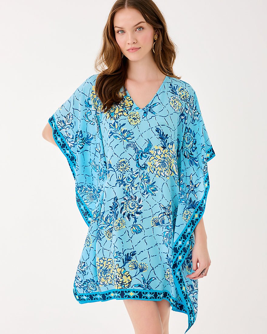Lilly Pulitzer - Lindamarie Silk Caftan - Bellevue Blue Breakers Beach