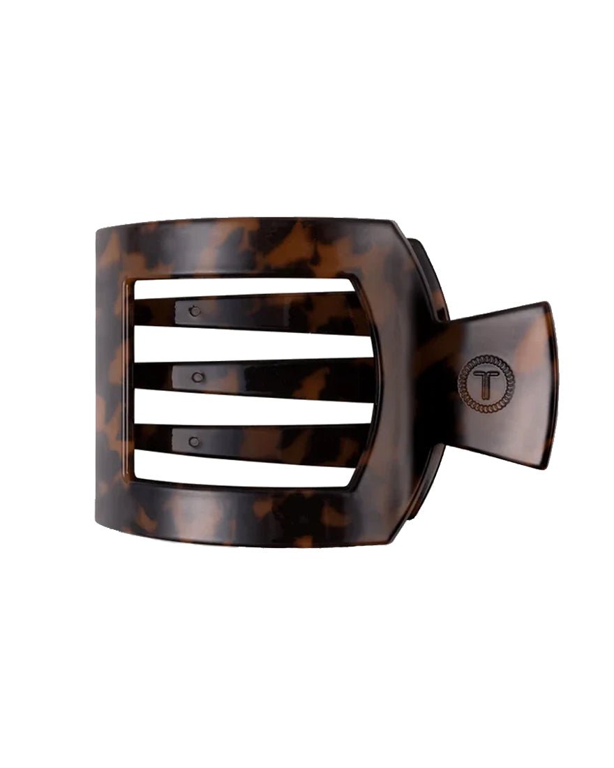 Medium Flat Square Hair Clip - Tortoise