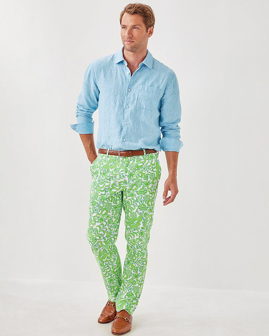 Mens Stuff Addison Shirt - Blue Peri X Resort White