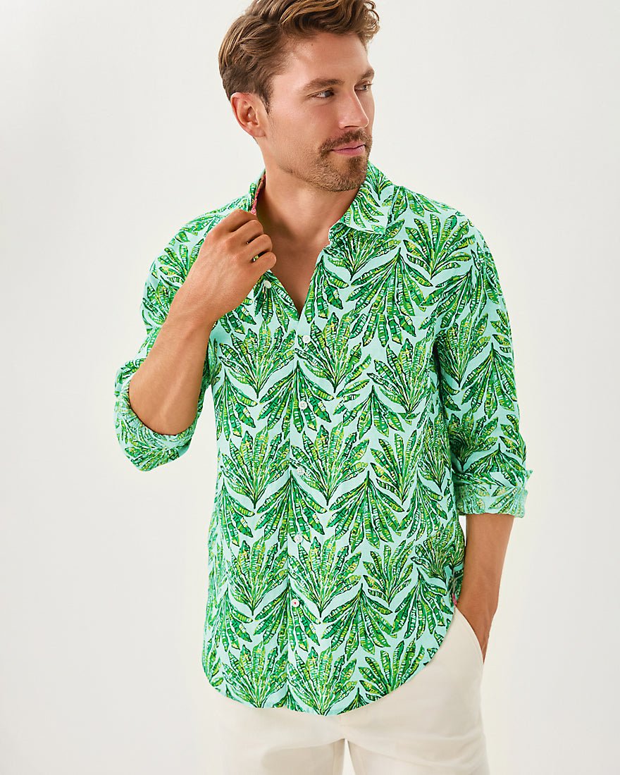 Mens Stuff Addison Shirt - Kitts Green Shady Babe
