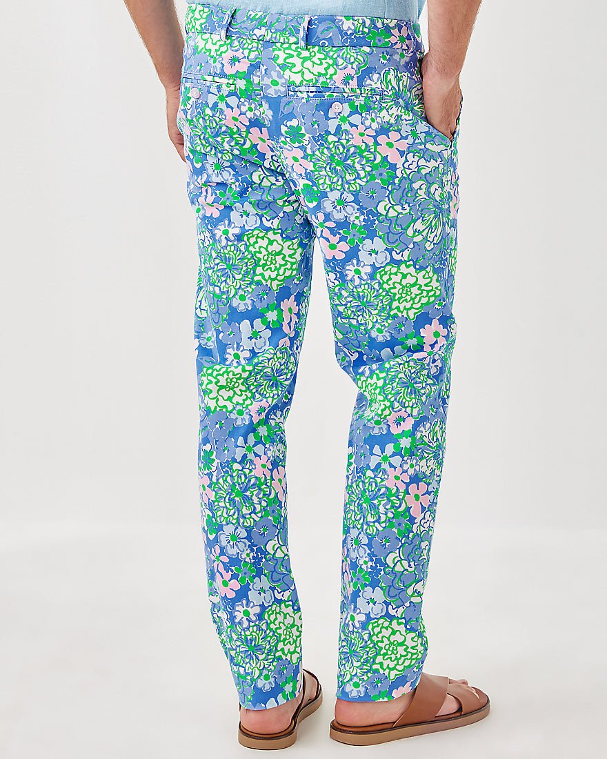 Mens Stuff Mizner Stretch Pant - Sunwashed Blue Plumes In Bloom