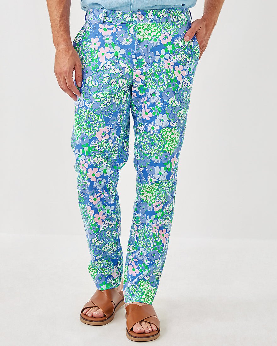 Mens Stuff Mizner Stretch Pant - Sunwashed Blue Plumes In Bloom