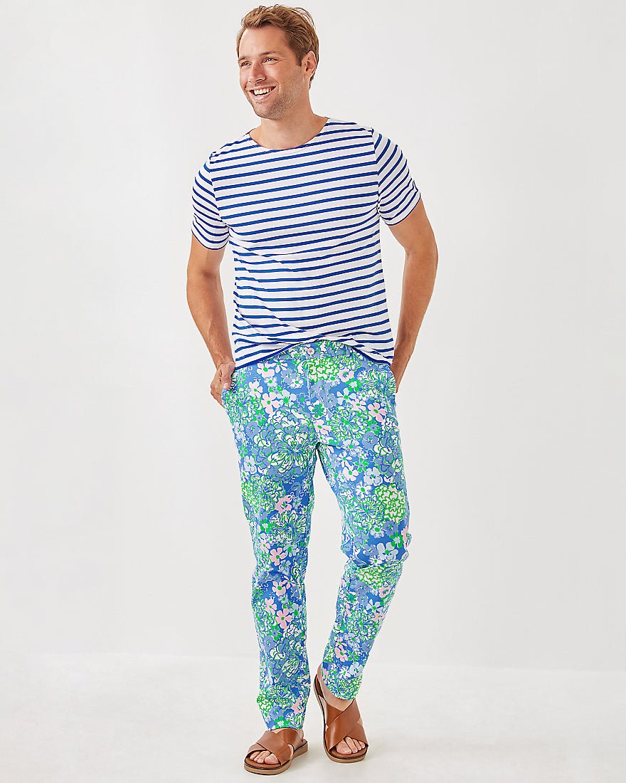 Mens Stuff Mizner Stretch Pant - Sunwashed Blue Plumes In Bloom