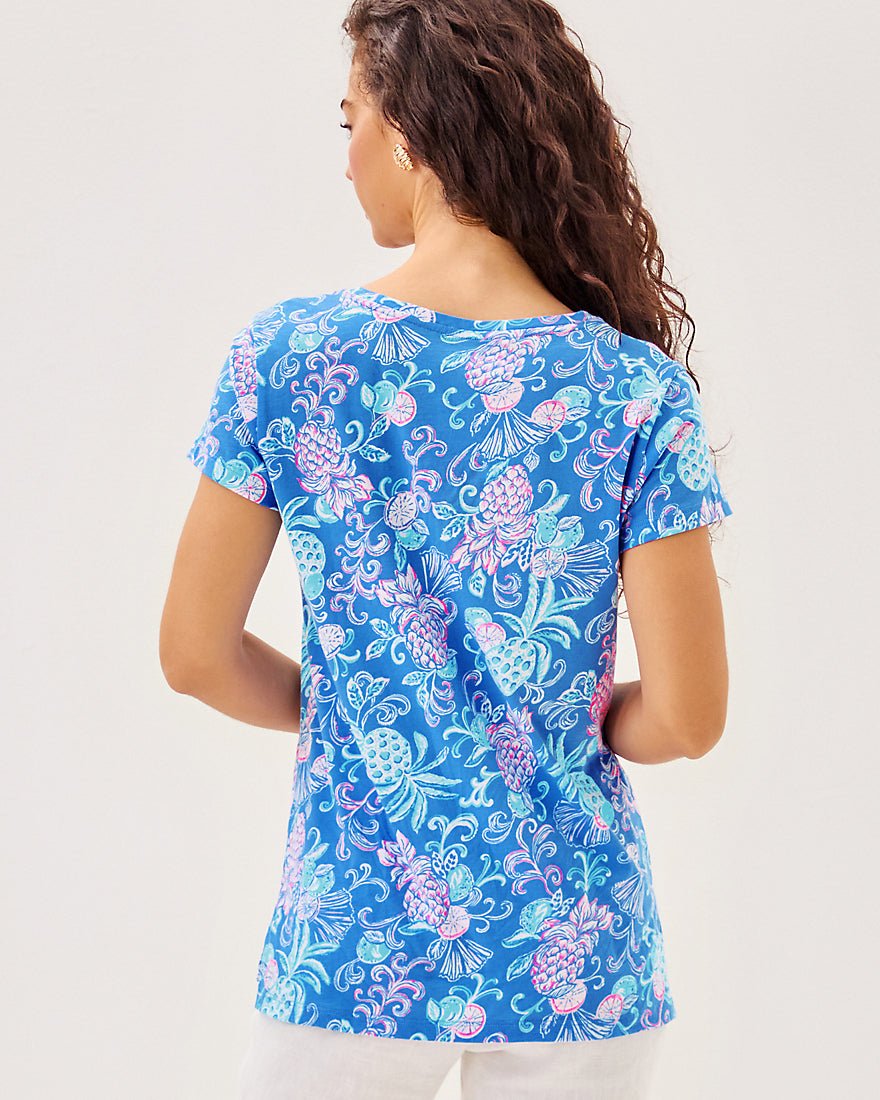 Meredith Tee - Sunwashed Blue Citrus Crush