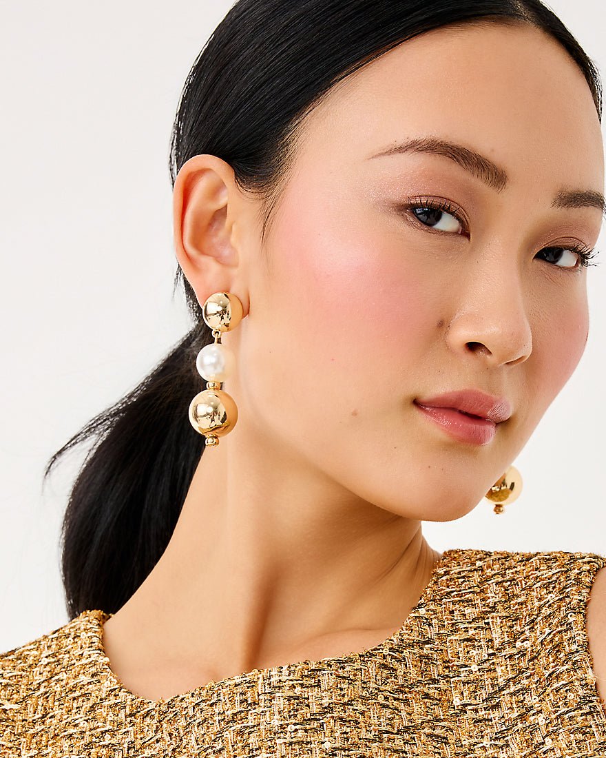 Lilly Pulitzer - Moonlight Magic Earrings - Gold Metallic
