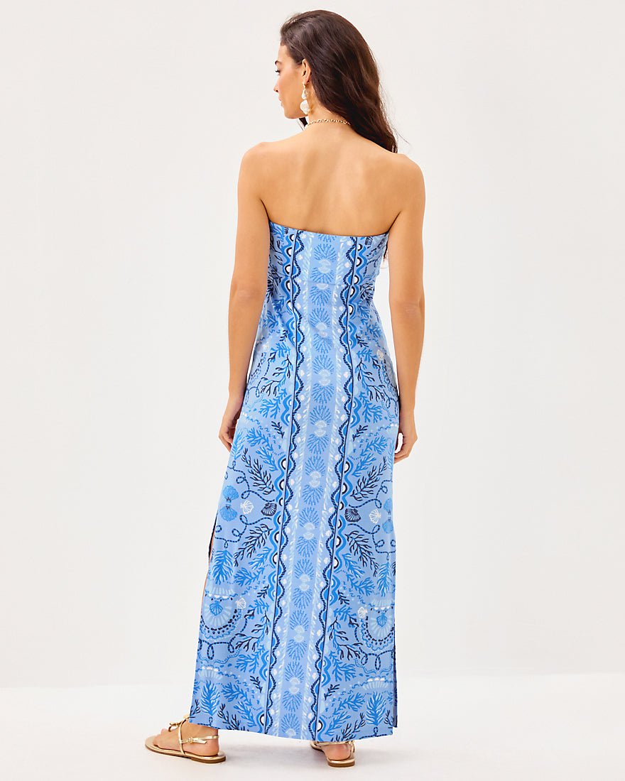 Noa Strapless Maxi Dress - Jacaranda Blue Knotty And Nice