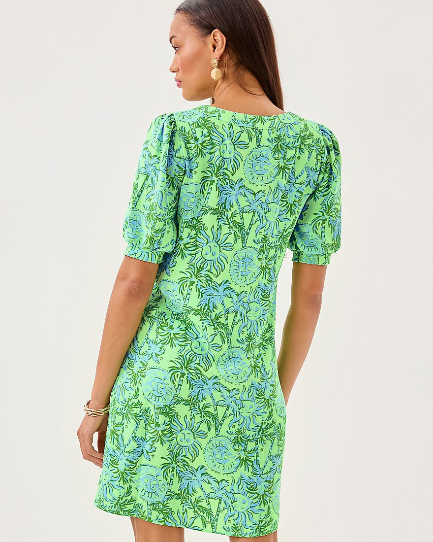 Olivine Short Sleeve Dress - Cool Mint Catchin Rays