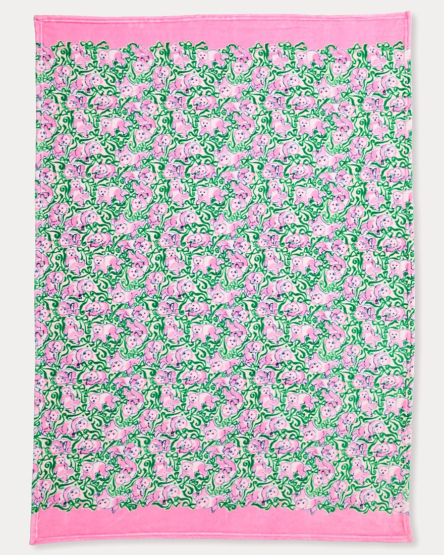 Paradise Engineered Blanket - Pink Quartz Panda N Bows