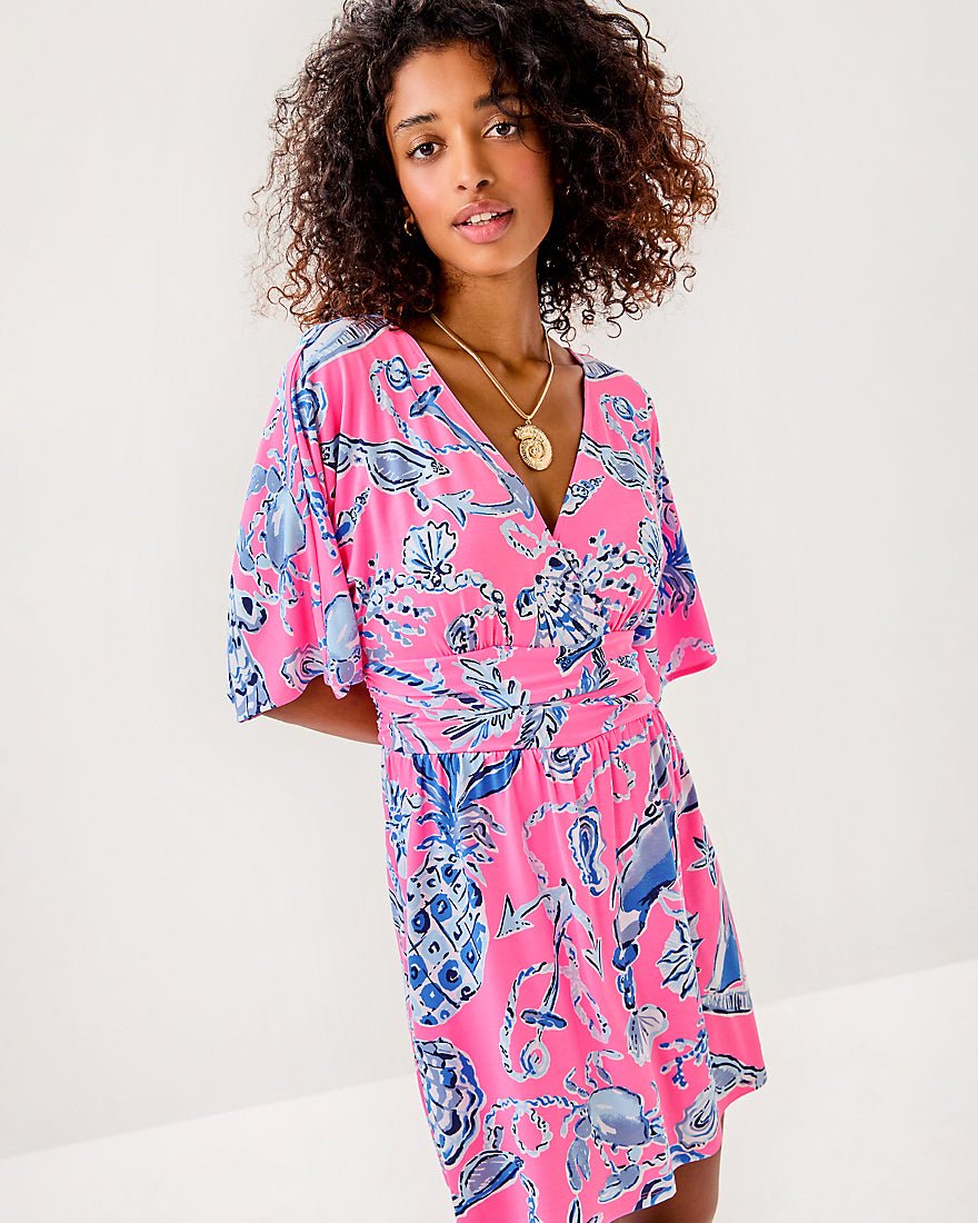 Parigi Knit Skort Romper - Rousseau Pink Oversized Barefoot Beachcombers