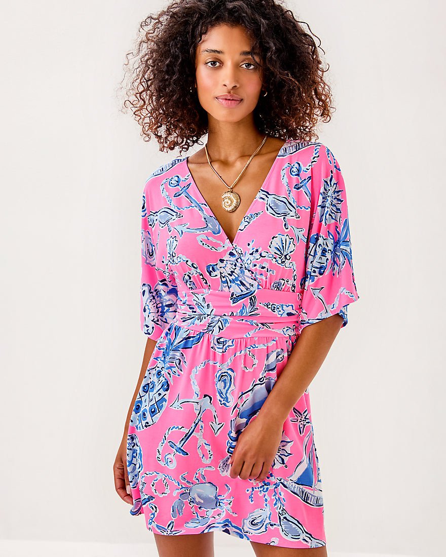 Parigi Knit Skort Romper - Rousseau Pink Oversized Barefoot Beachcombers