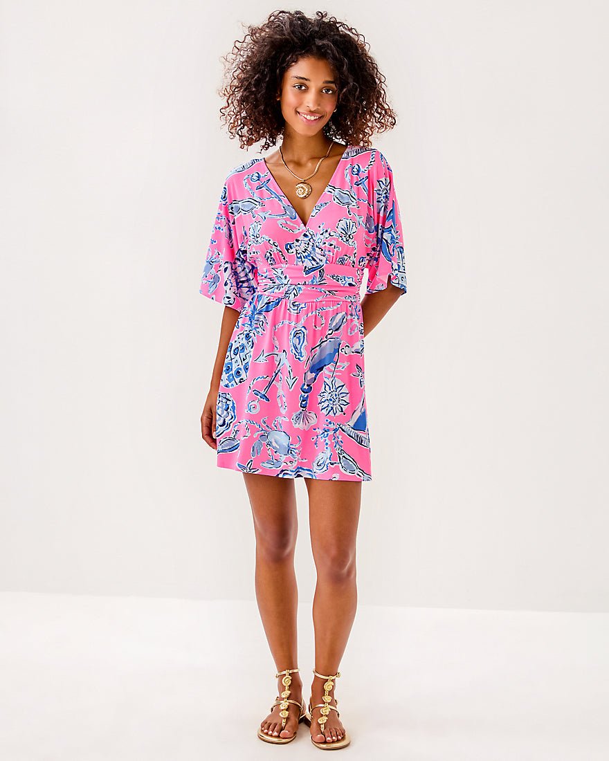 Parigi Knit Skort Romper - Rousseau Pink Oversized Barefoot Beachcombers