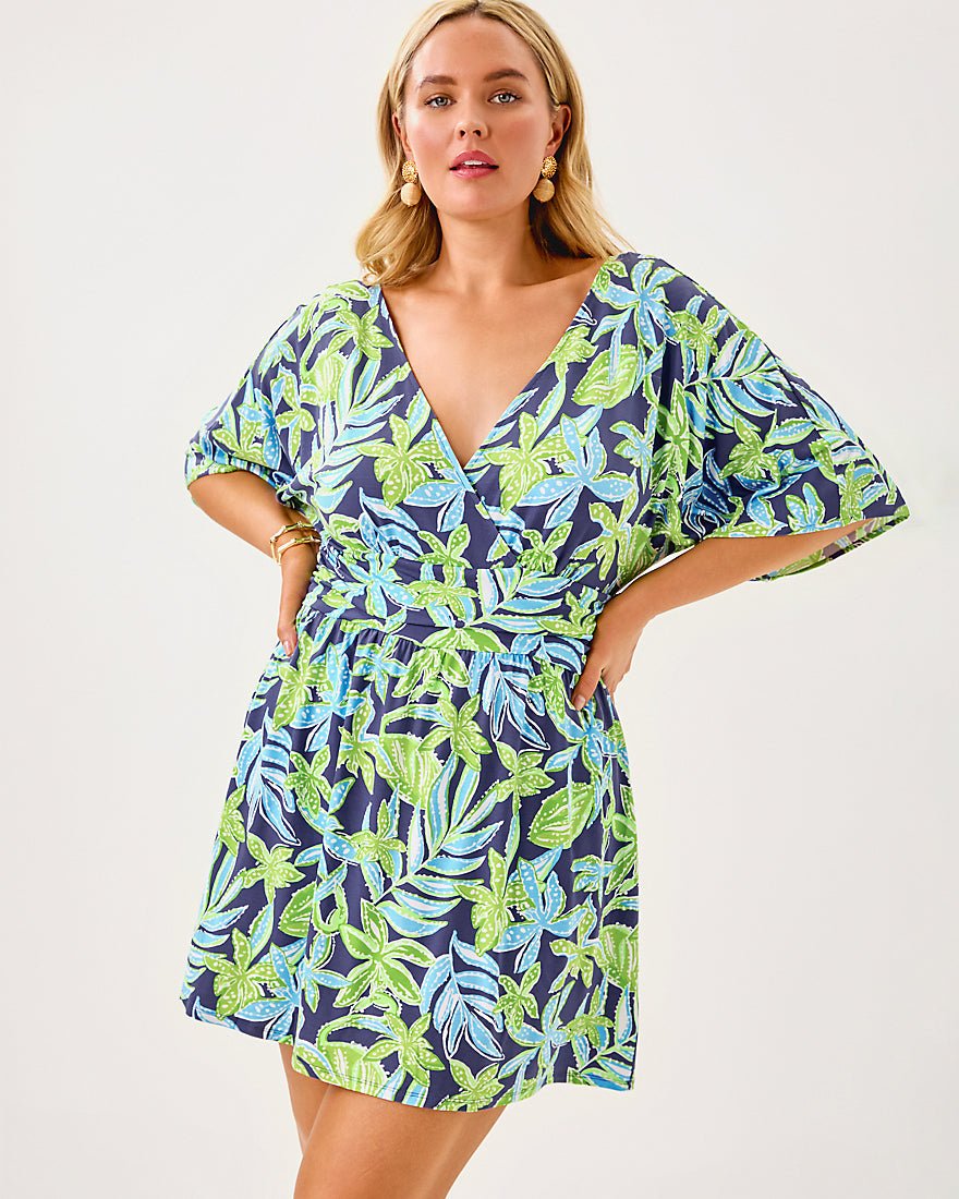 Parigi Knit Skort Romper - Sapphire Pool Tropical Tango