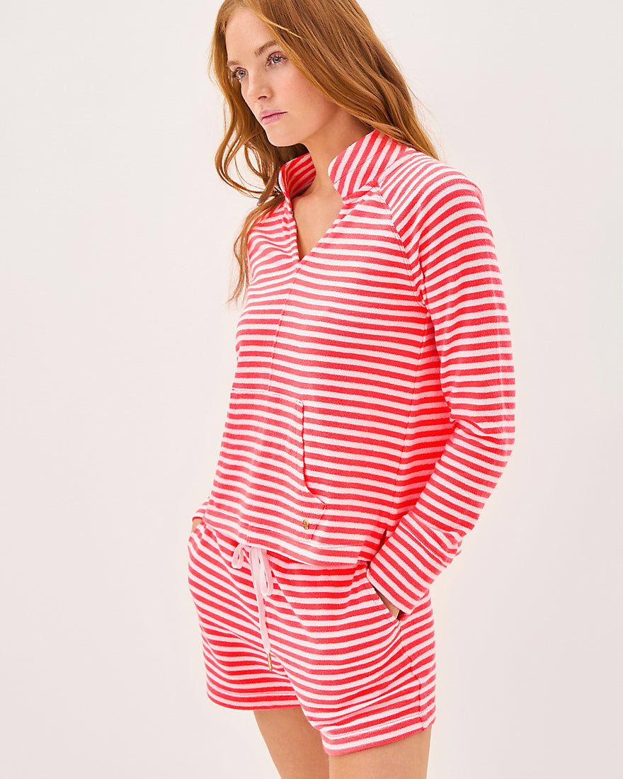 Peppi High Rise Short - Cane Coral St Tropez Stripe