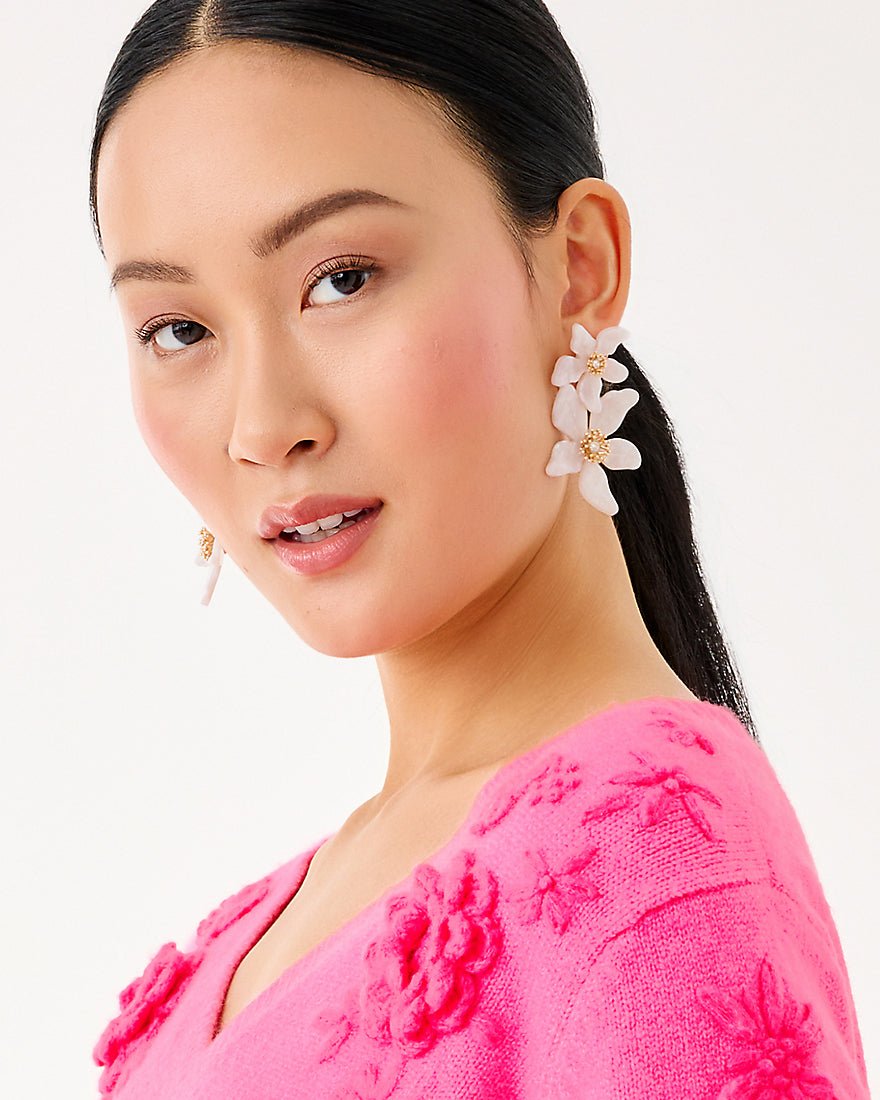 Lilly Pulitzer - Plumes In Bloom Earrings - Coconut