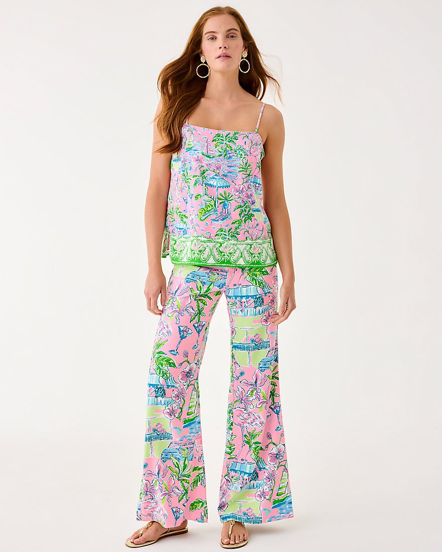 Lilly Pulitzer - Polyanna Palazzo Pant - Conch Shell Pink Oversized Sunny Dee