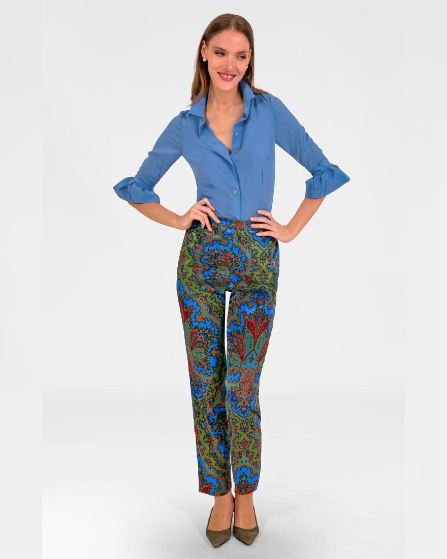 Preparatory Savile Pants - Olive Passion Paisley