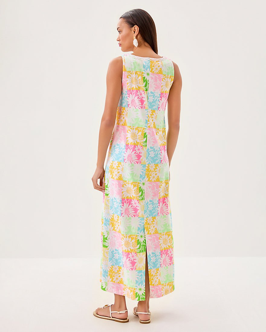 Raina Maxi Dress - Multi Via Sunny Sunflowers