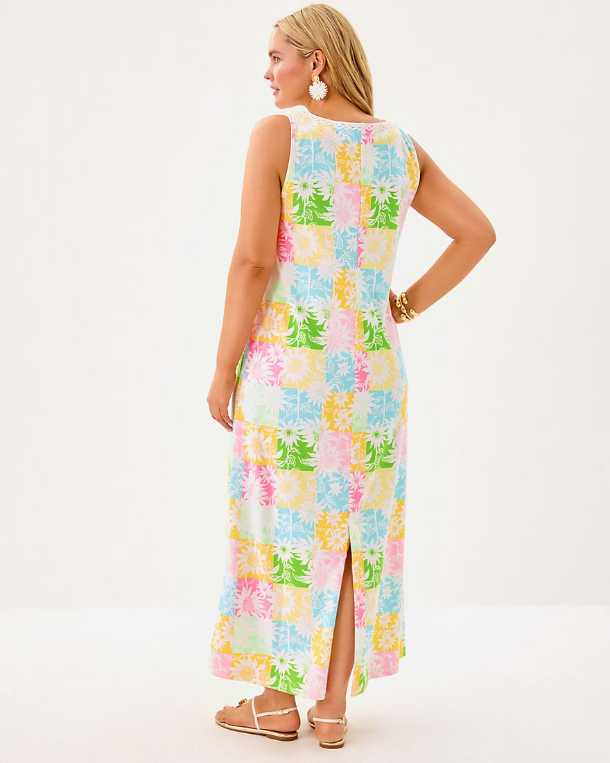 Raina Maxi Dress - Multi Via Sunny Sunflowers