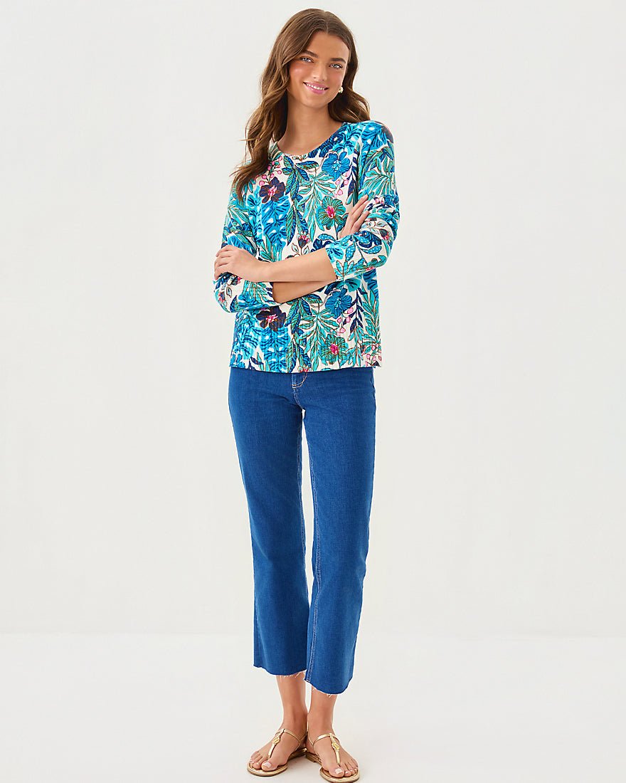 Salima Sweater - Breezy Aqua Best Fronds Forever