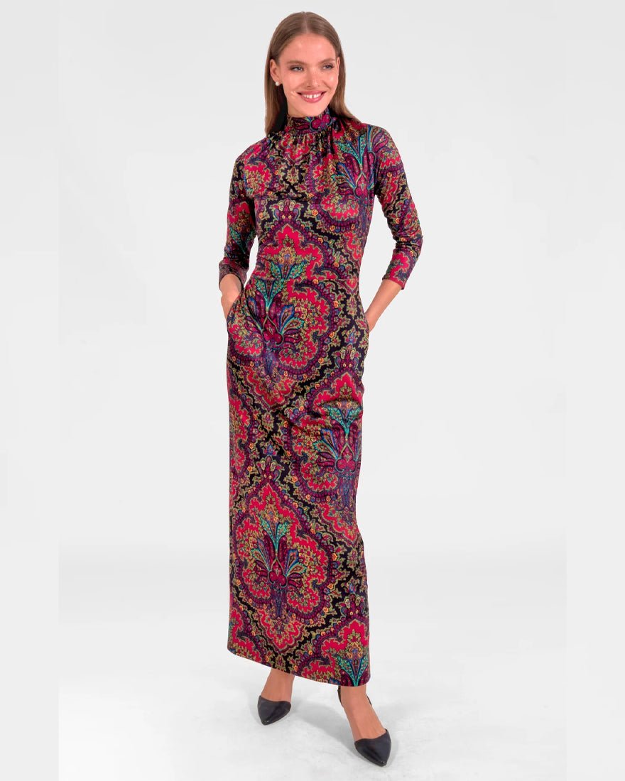 Scorching Hot Dress - Black Passion Paisley