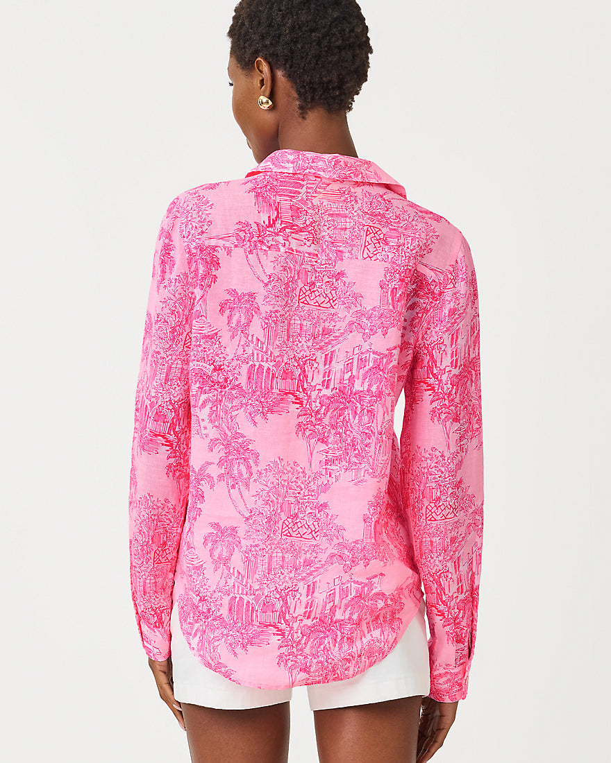 Sea View Button Down Top