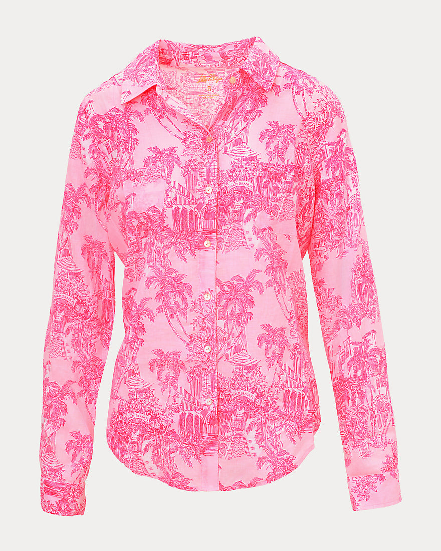 Sea View Button Down Top
