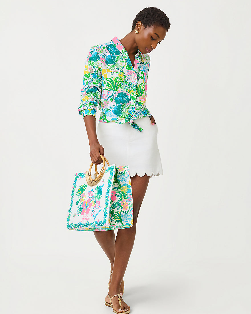 Sea View Button Down Top