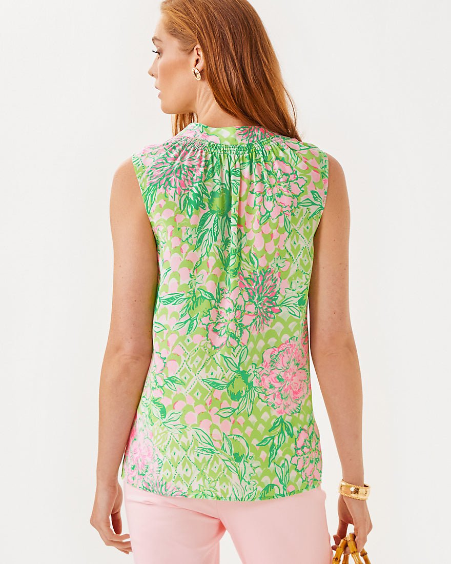 Sleeveless Elsa Top - Fauna Green Lime Feeling Good