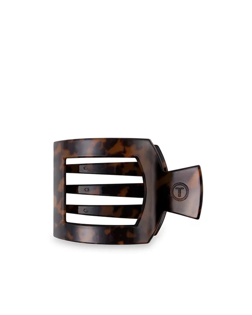 Small Flat Square Hair Clip - Tortoise