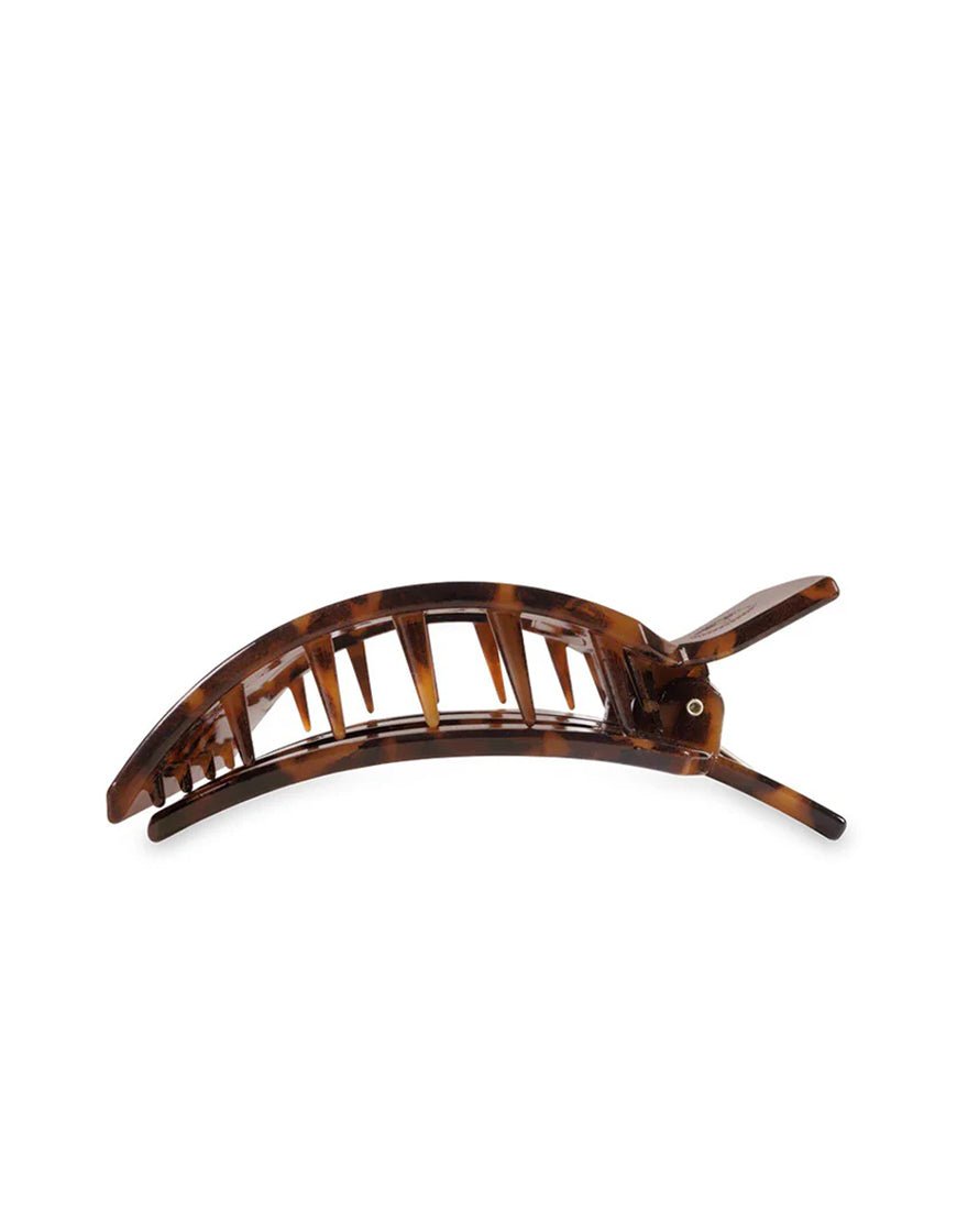 Small Flat Square Hair Clip - Tortoise
