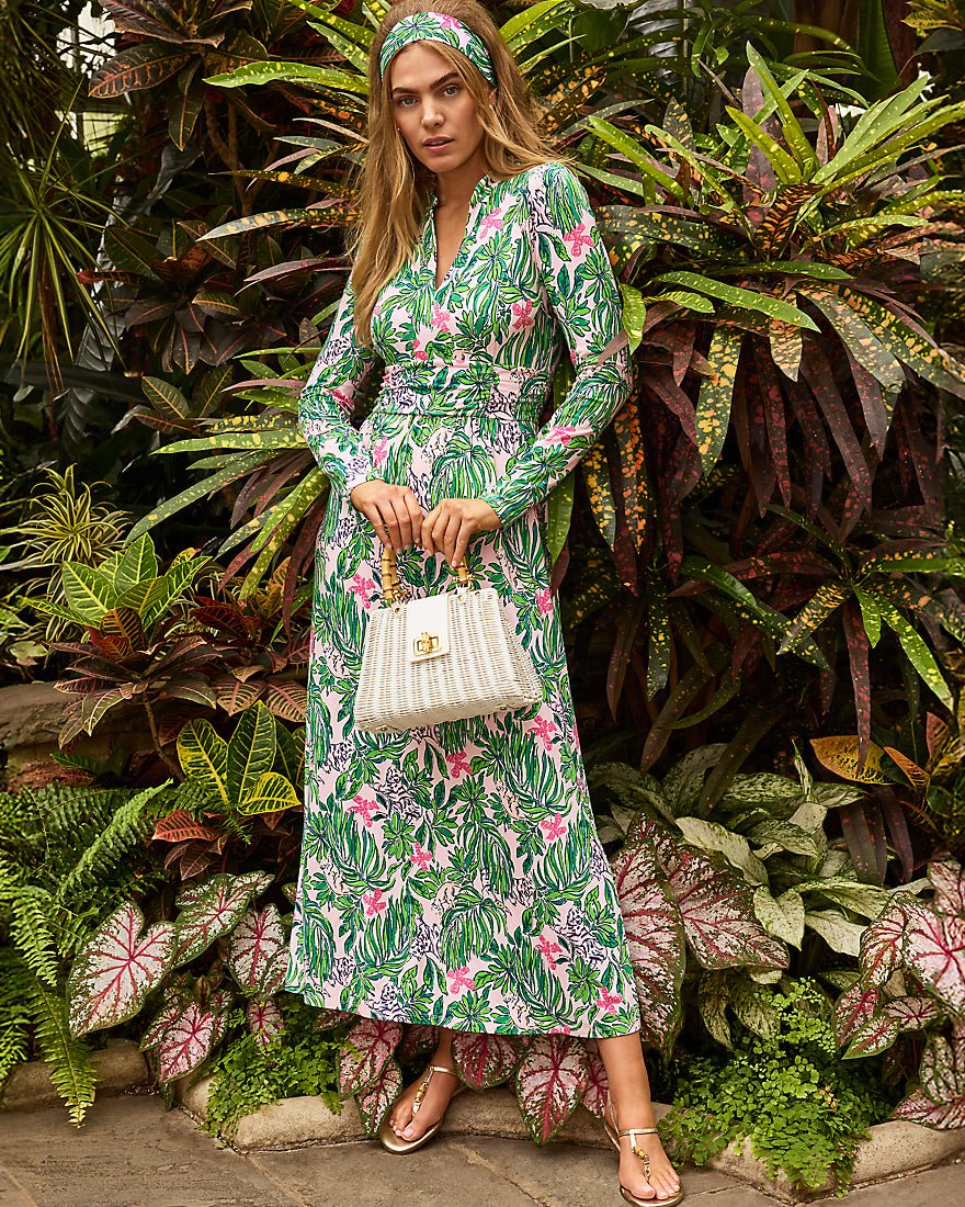 Solene Midi Dress - Conch Shell Pink Roaring With Joy