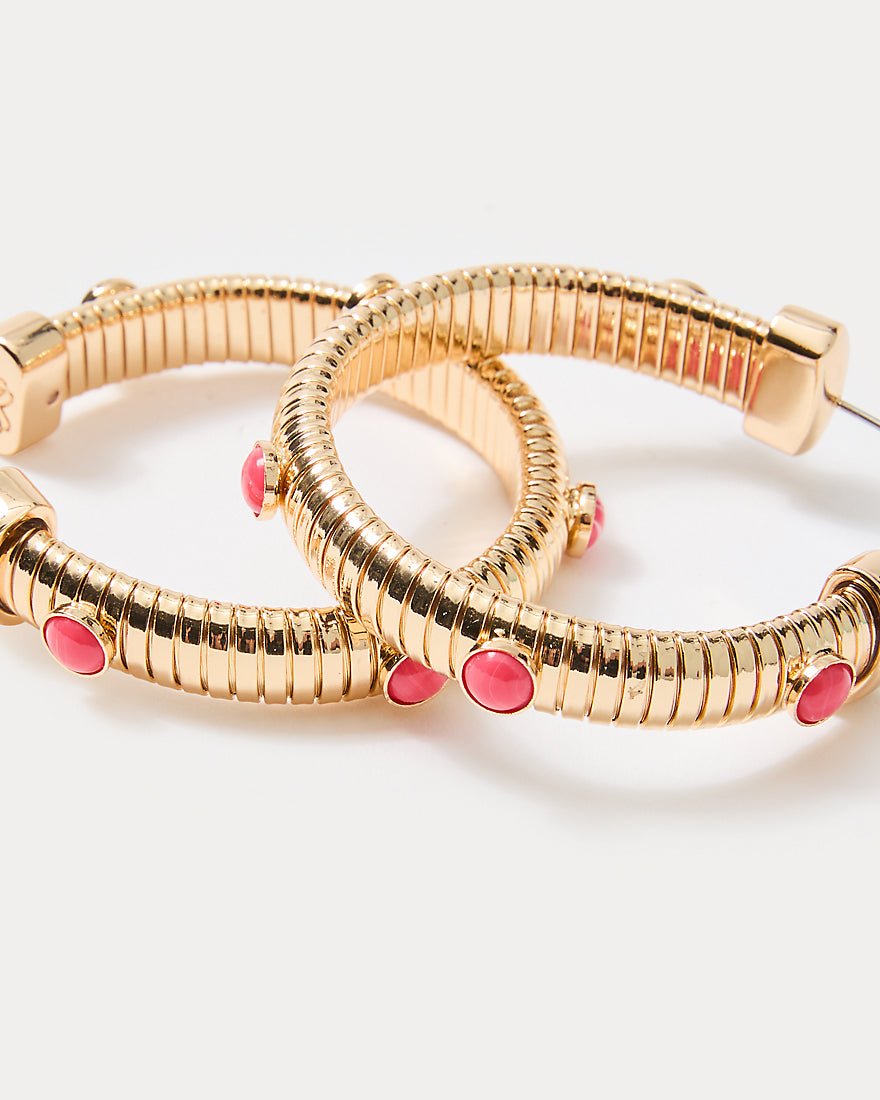 Sunbelievable Hoop Earrings - Cane Coral