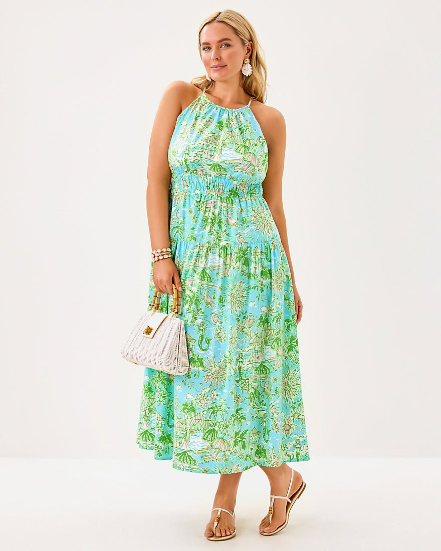 Talullah Maxi Dress - Fresh Water Blue Sunbathers Bliss