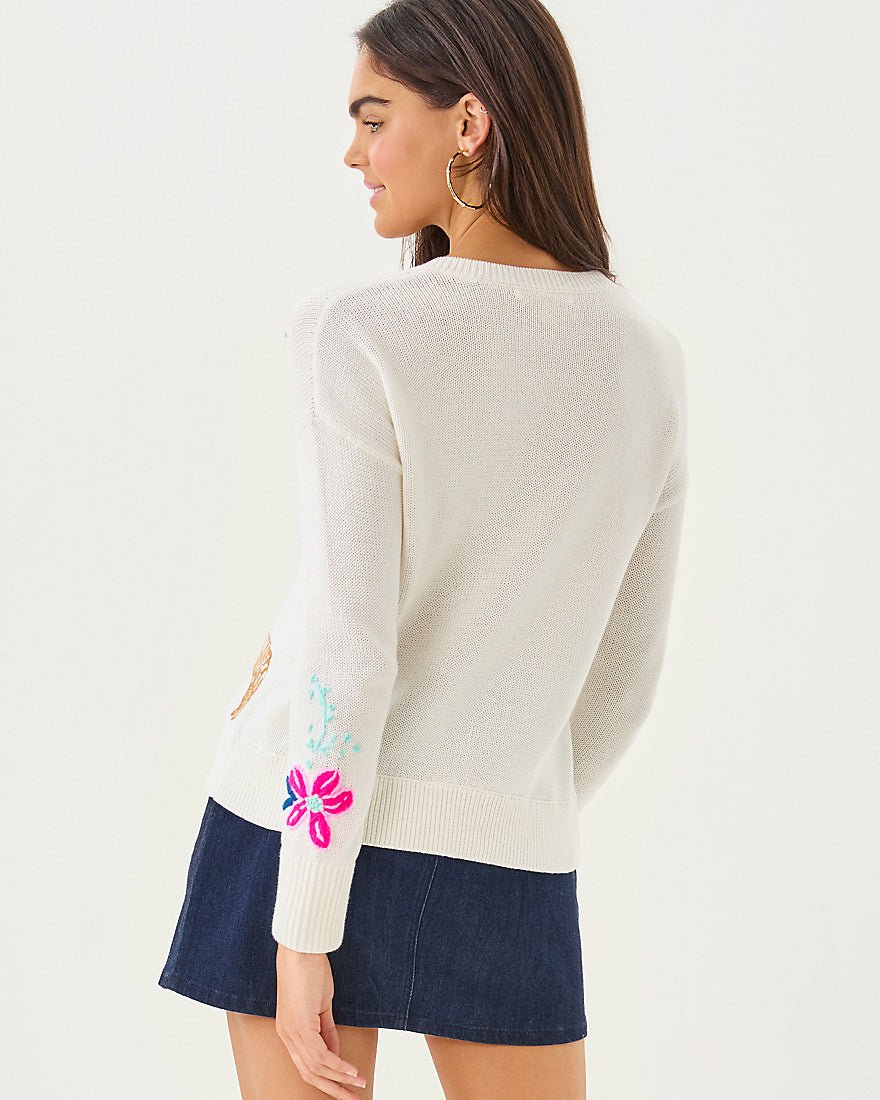 Tensley Sweater - Coconut Endless Summer Embroidery
