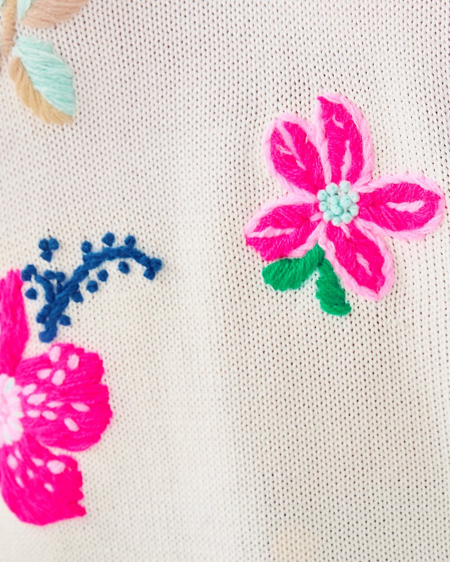 Tensley Sweater - Coconut Endless Summer Embroidery