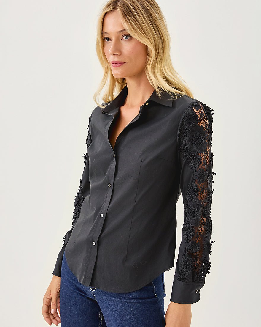 The Lace Lilly Shirt - Noir
