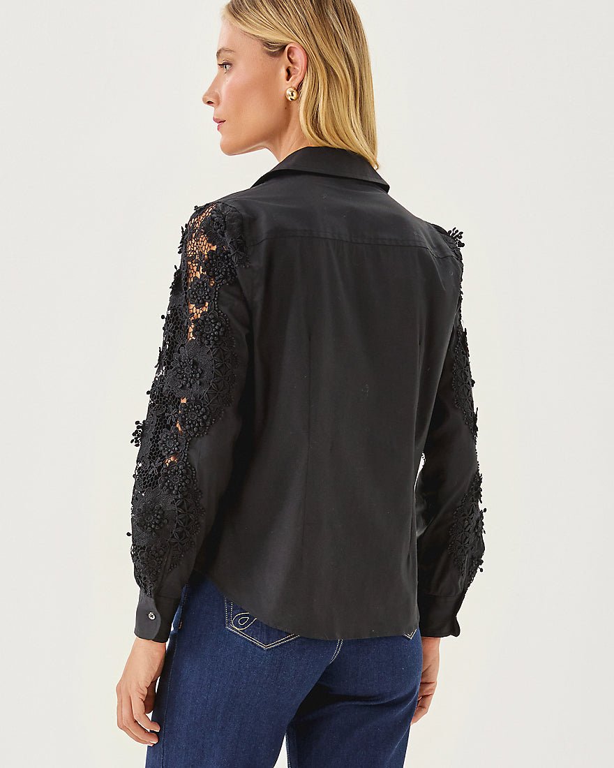 The Lace Lilly Shirt - Noir