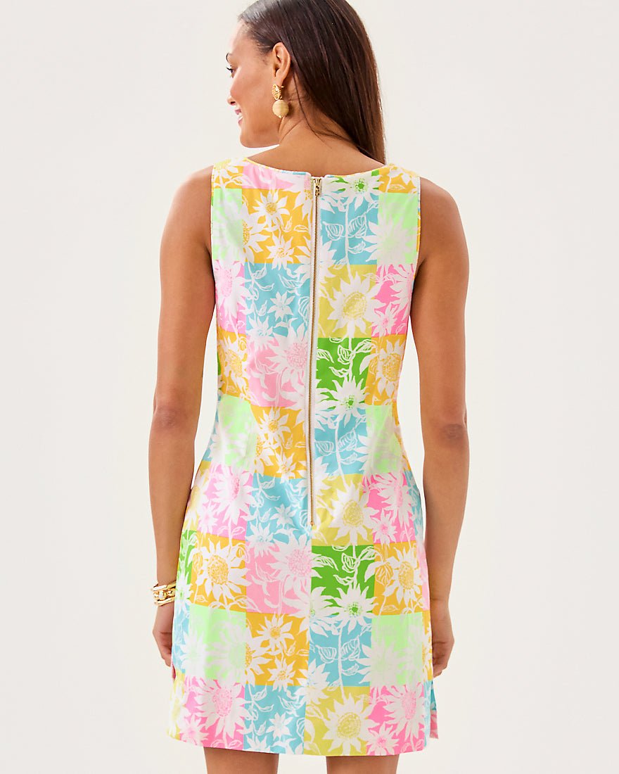 The Lilly Shift Dress - Multi Via Sunny Sunflowers