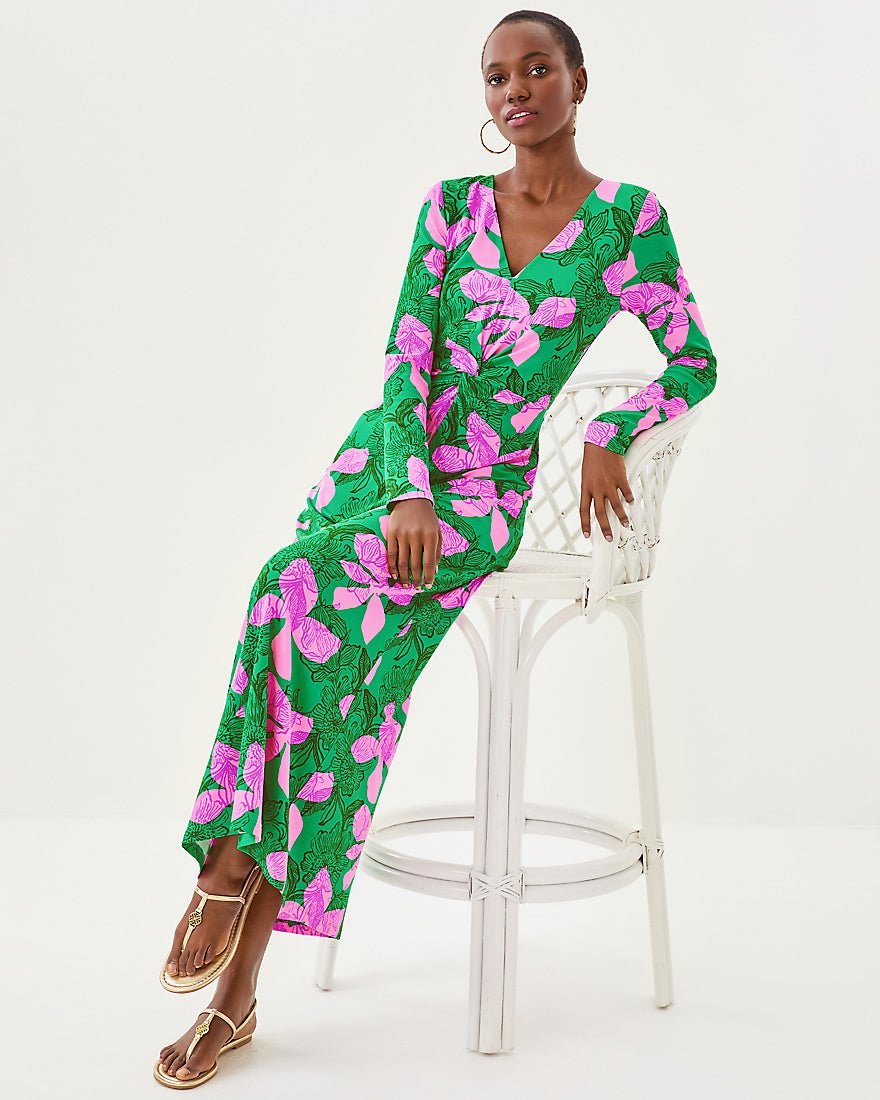 Tilli Maxi Dress - Kitts Green Sunset Shadows