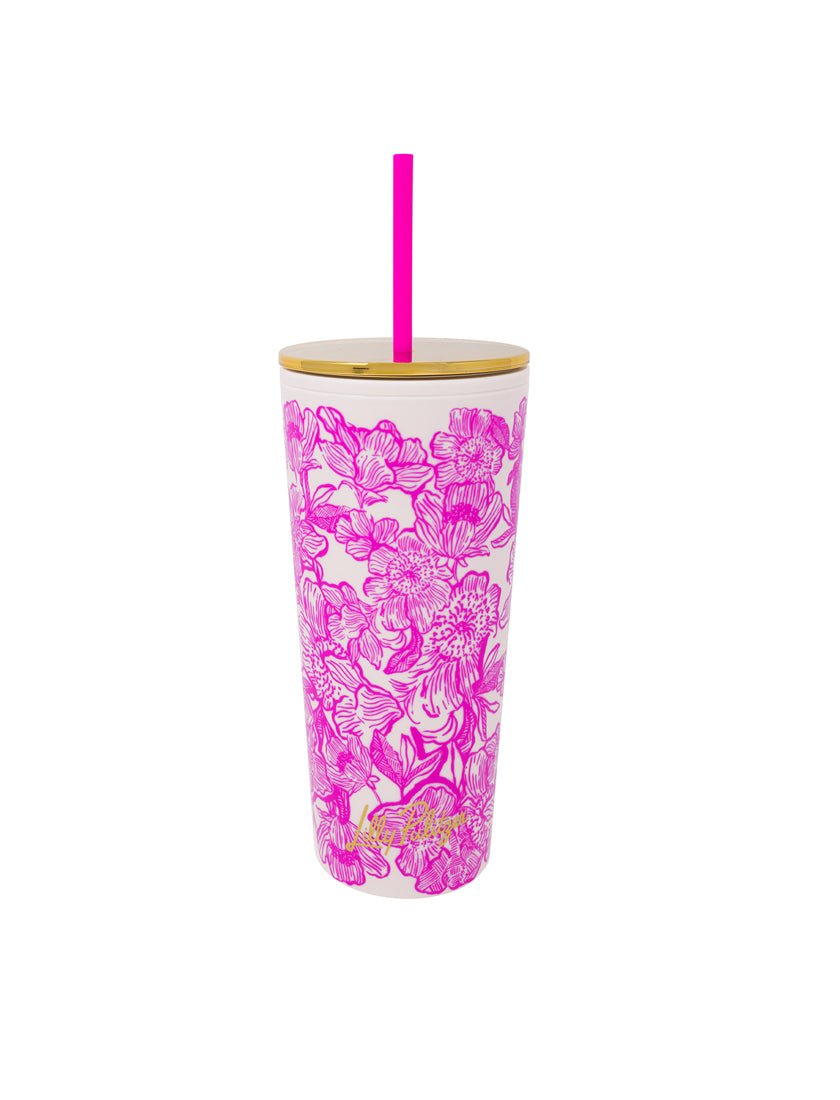 Tumbler With Straw - Unforgettable Pink