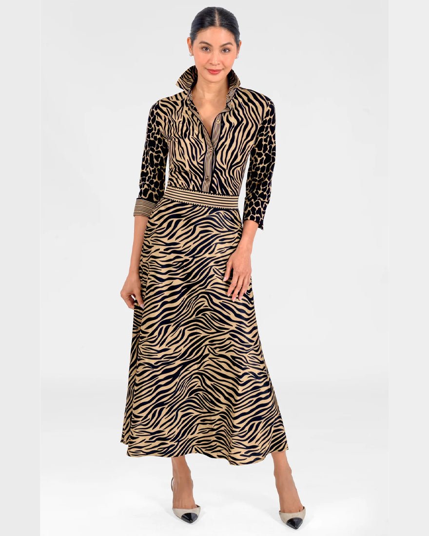 Twirl Skirt - Animal Instincts Zebra Khaki