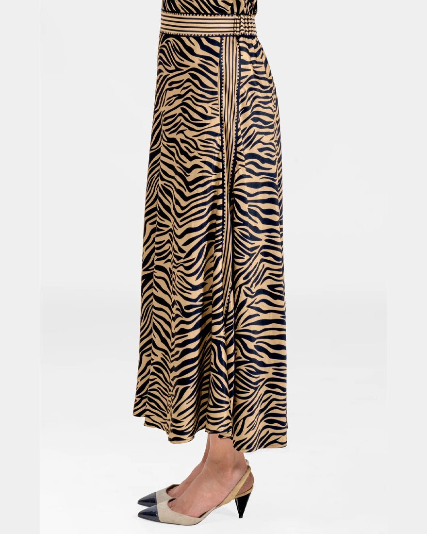 Twirl Skirt - Animal Instincts Zebra Khaki